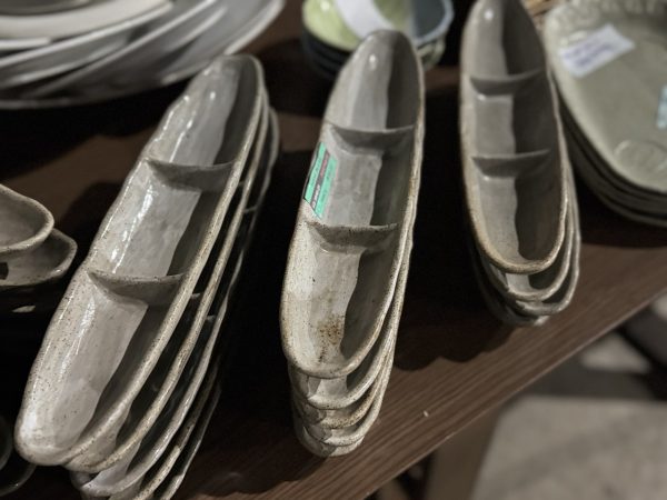 🍽【Divided Ceramic Plates】3-Compartment Natural Gray / Japanese Style