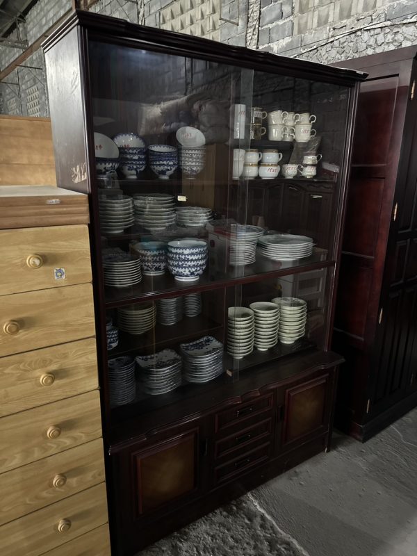 Elegant Japanese Kitchen Dish Cabinet - Image 2