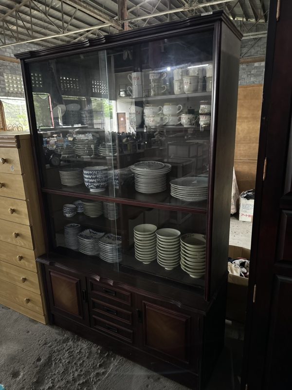 Elegant Japanese Kitchen Dish Cabinet - Image 3
